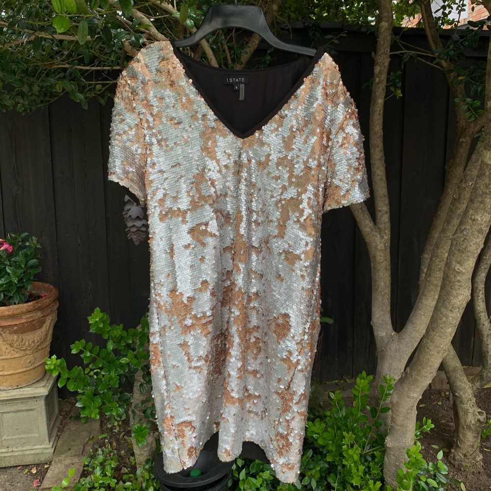 1. State moody hues mini dress